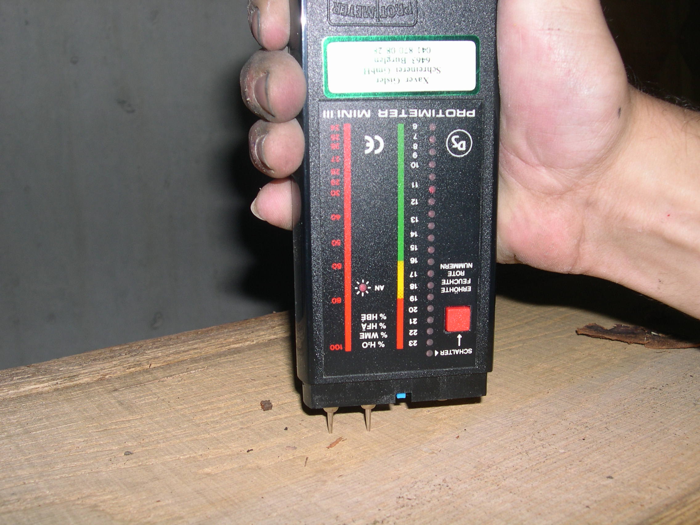 Holzfeuchte messen